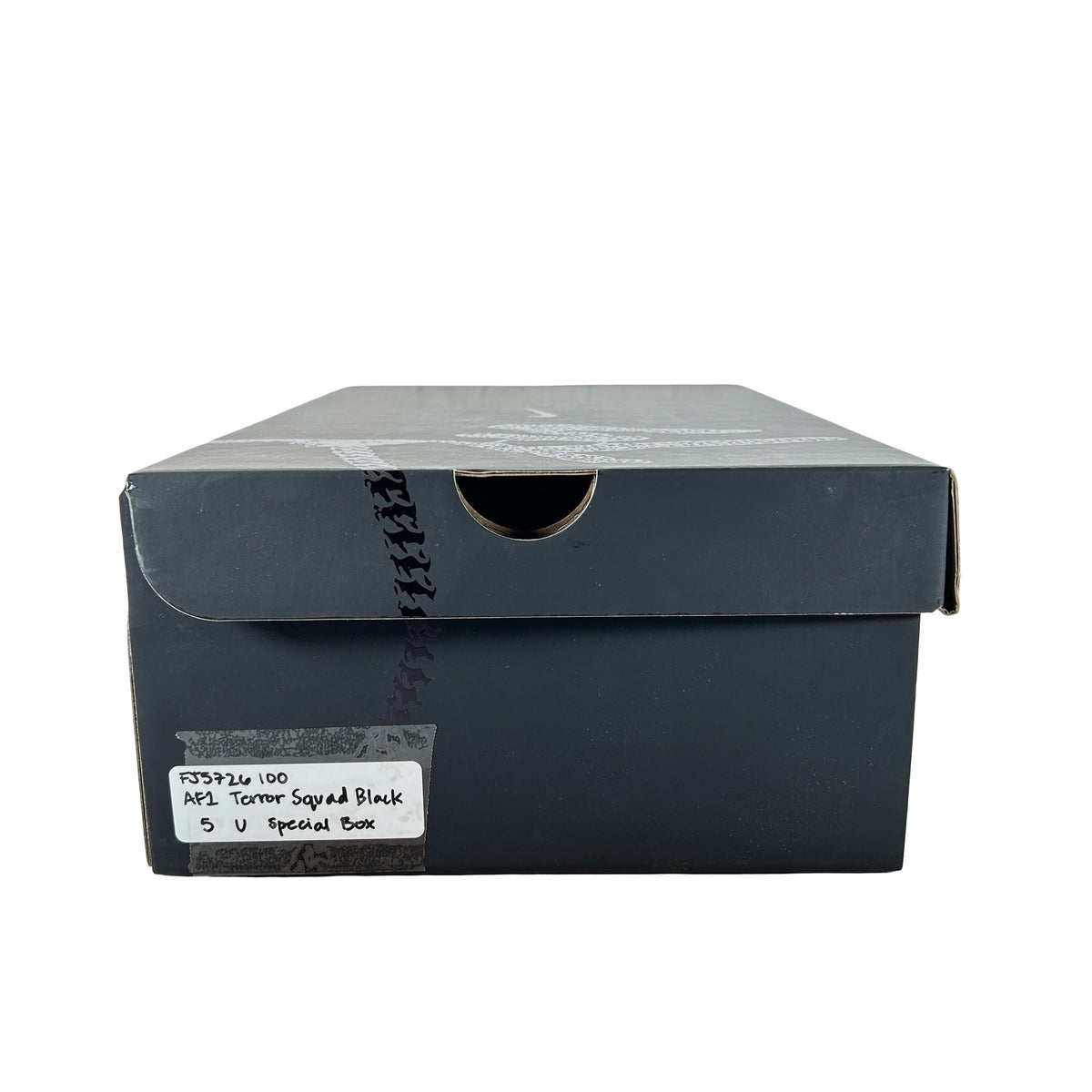 FJ5756 100 Nike Air Force 1 Low QS Terror Squad Blackout [USED] - 5 M (Used) (Special Box)