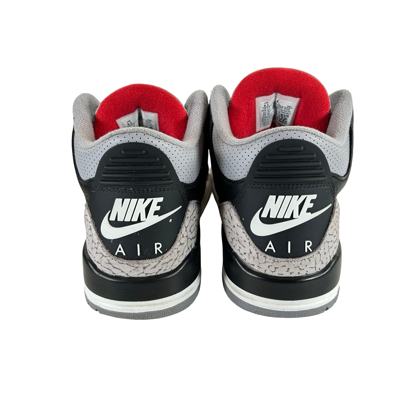 DN3707 010 Jordan 3 Retro Black Cement Reimagined (2024) [USED] - 8.5 M (Used11)