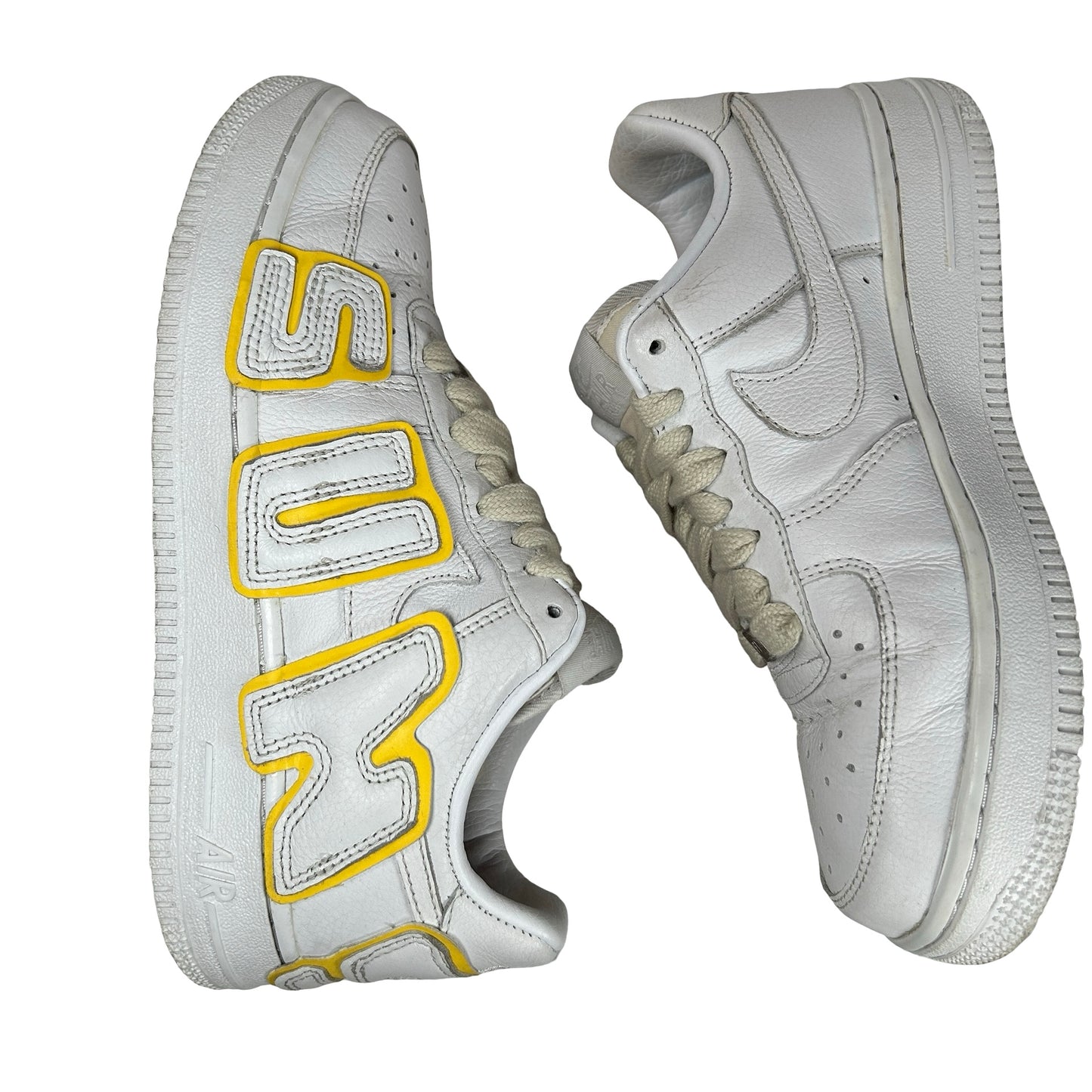 Cactus Plant Flea Market Nike By You Air Force 1 White/Yellow [USED] - 5.5 M (Used)