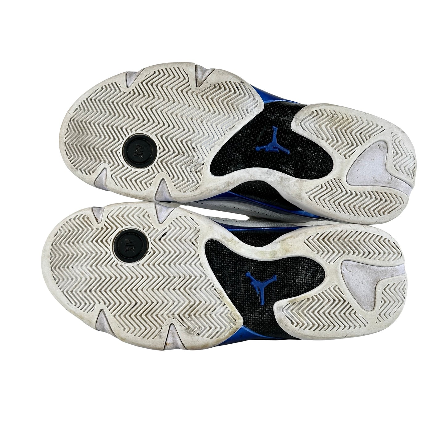 487471 104 Jordan 14 Retro White Hyper Royal [USED] - 12 M (Used) (No Box)