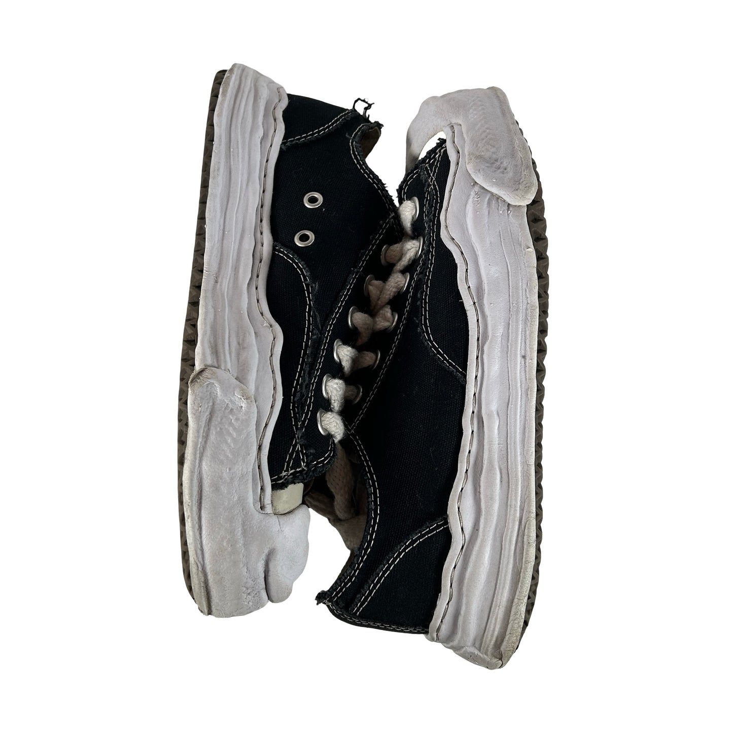 A01FW702 BLK Maison Mihara Yasuhiro Peterson OG Sole Canvas Low Black [USED] - 41 EU (Used) (No Box)