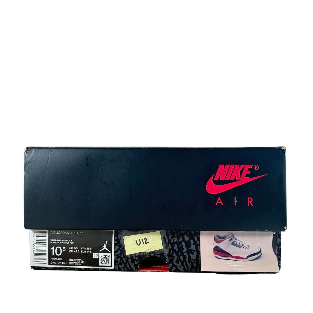 DN3707 160 Jordan 3 Retro Fire Red (2022) [USED] - 10.5 M (Used12)
