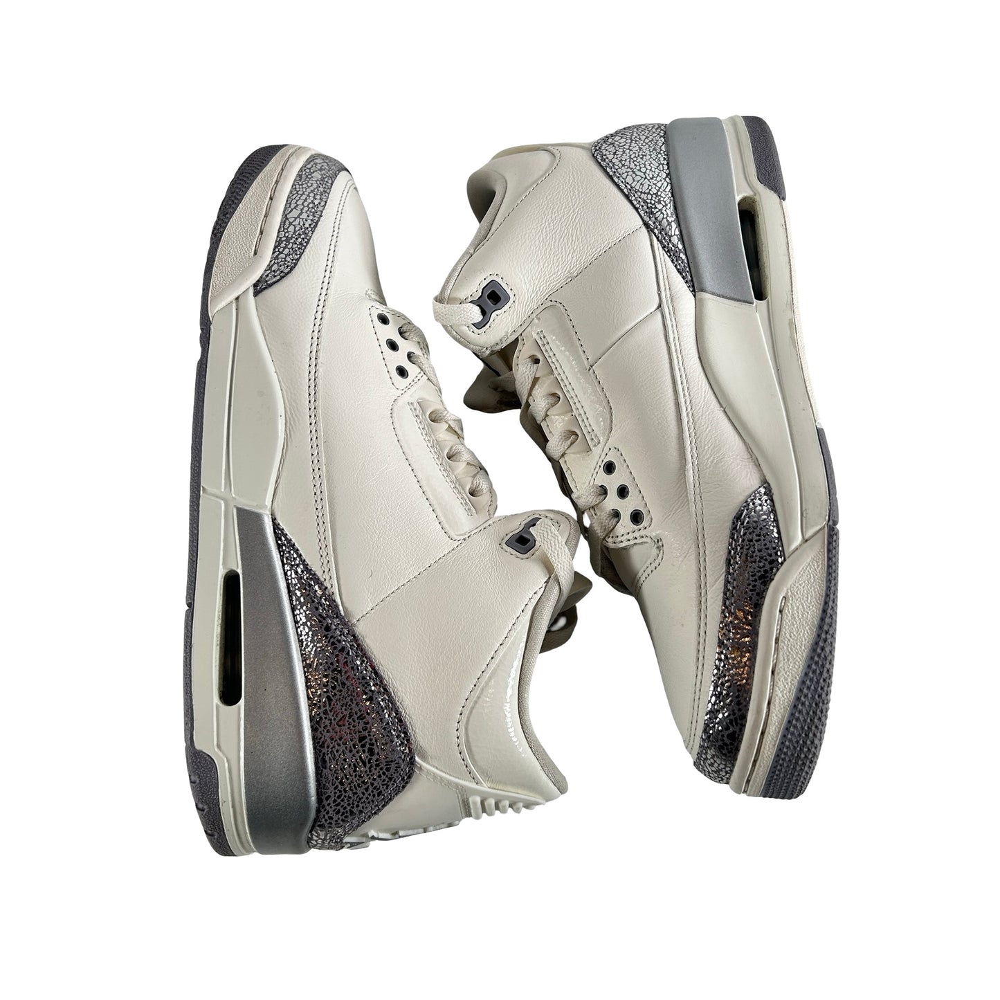 CK9246 100 Jordan 3 Retro Sail Cement Grey (W) [USED] - 11 W (Used)