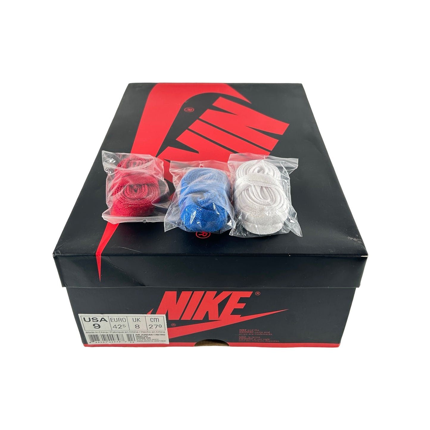 555088 026 Jordan 1 Retro Top 3 [CONDITIONAL] - 9 M (Red die factory defect)