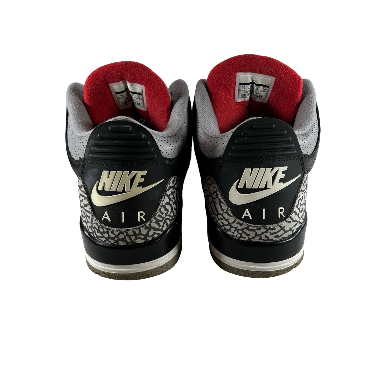 854262 001 Jordan 3 Black Cement 2018 [USED] - 12 M (Used6)