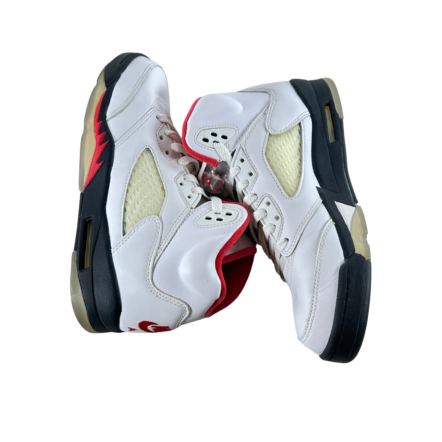 440888 102 Jordan 5 Retro Fire Red Silver Tongue (2020) [USED] - 5.5 Y (Used)