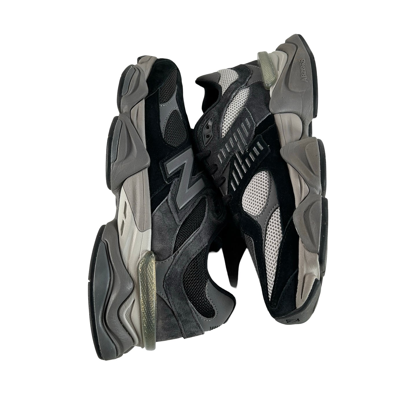 U9060BLK New Balance 9060 Black Castlerock Grey [USED] - 10.5 M (Used)