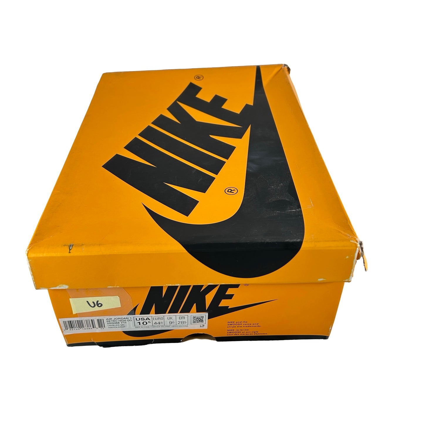 555088 711 Jordan 1 Retro High OG Yellow Toe [USED] - 10.5 M (Used6)