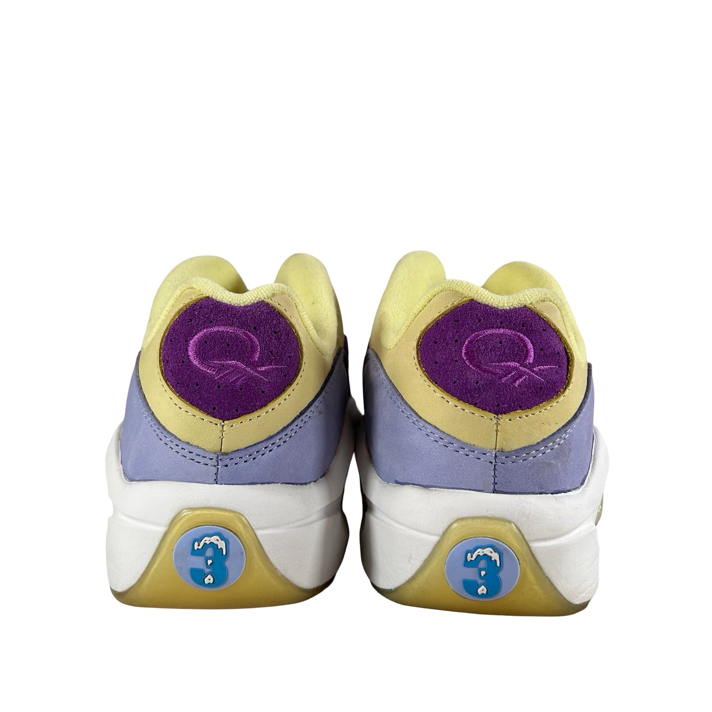 G55351 Reebok Question Low BBC Ice Cream Running Dog Yellow Purple [USED] - 11 M (Used)