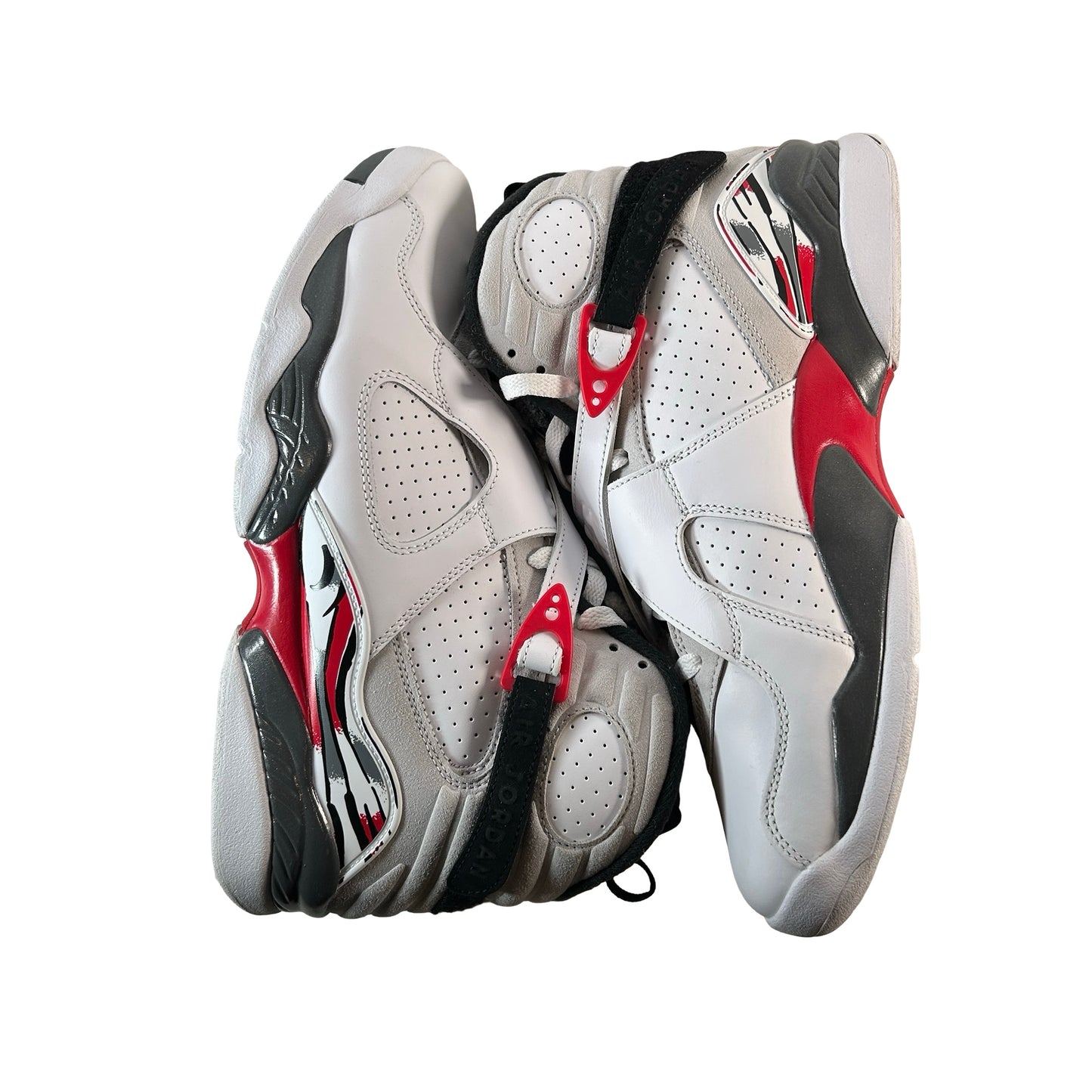 305381 100 Jordan 8 Retro White True Red (2025) [USED] - 10.5 M (Used)