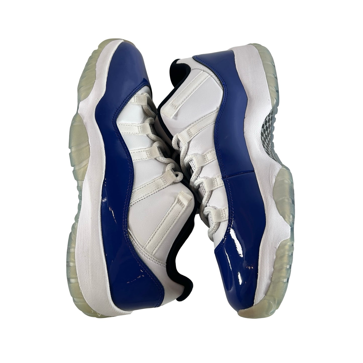 AH7860 100 Jordan 11 Retro Low White Concord (Women's) [USED] - 12 W / 10.5 M (Used)
