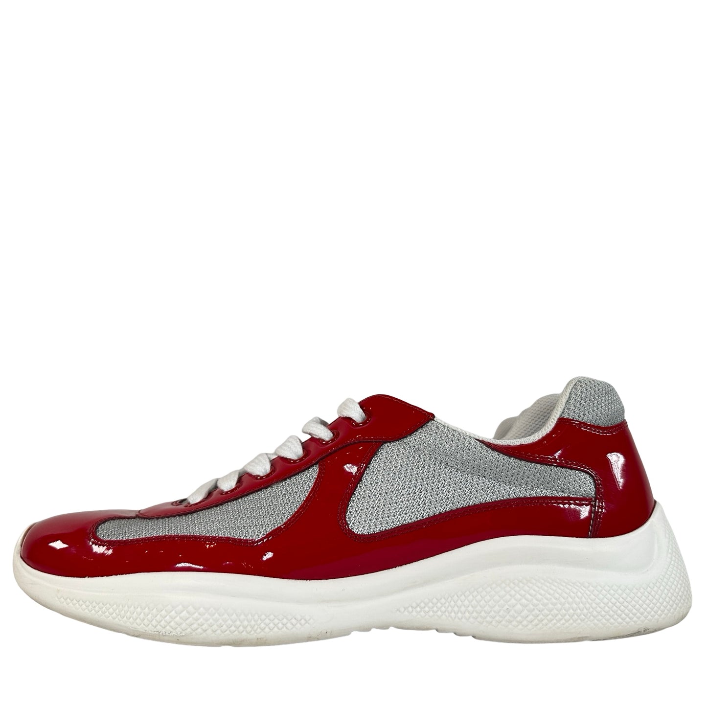 4E3400 ASZ F0F5C Prada America's Cup Red Silver [USED] - US 9.5 M (Used) (No Label)