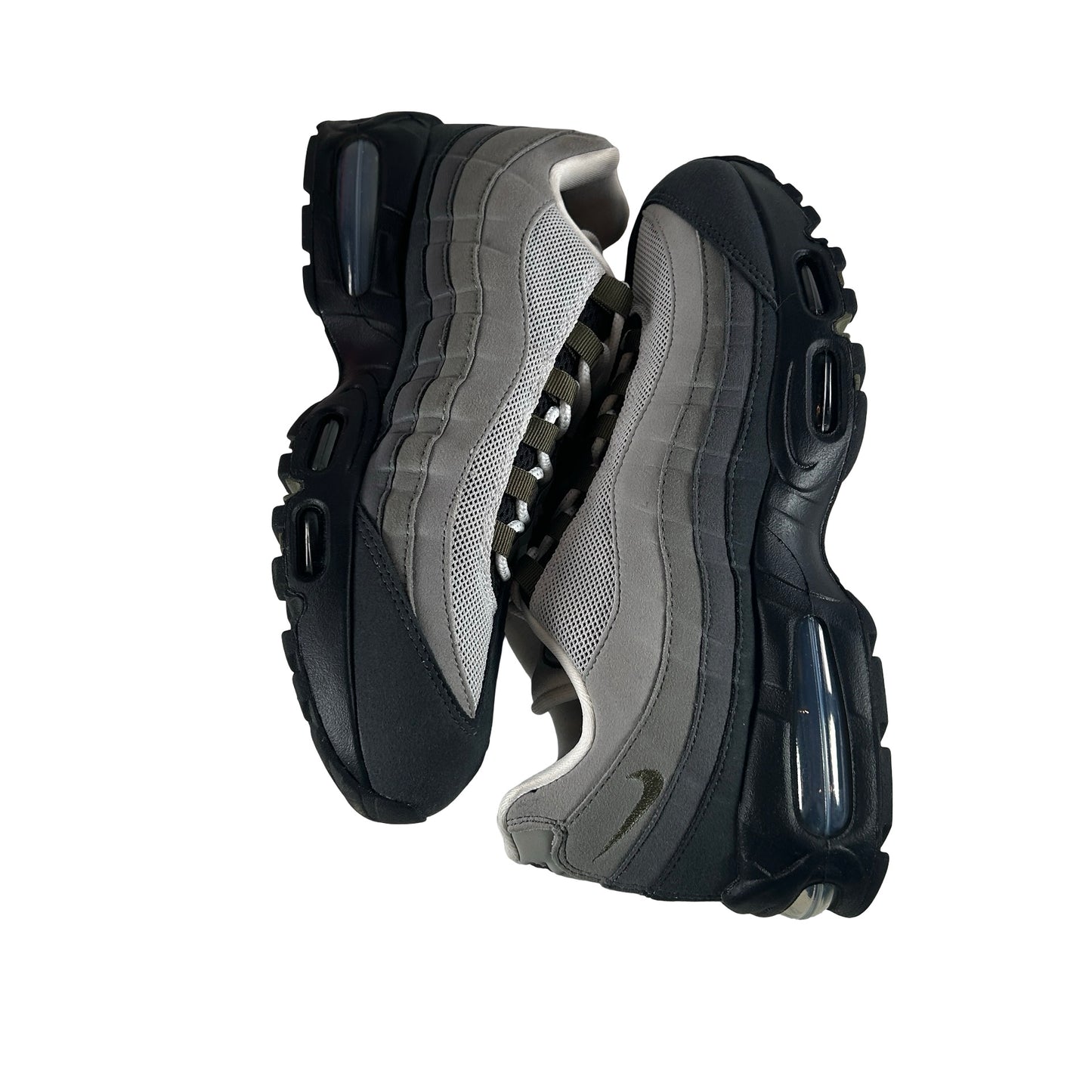 HJ5996 003 Nike Air Max 95 OG Big Bubble Black Medium Olive (W) [USED] - 11 W (Used)