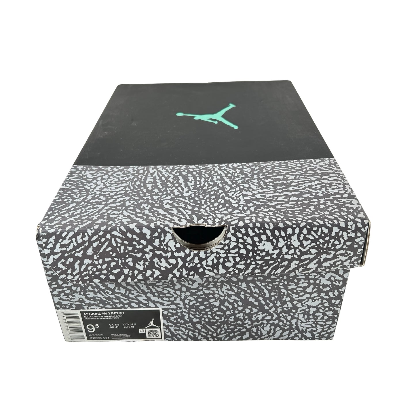 CT8532 031 Jordan 3 Retro Green Glow [USED] - 9.5 M (Used)