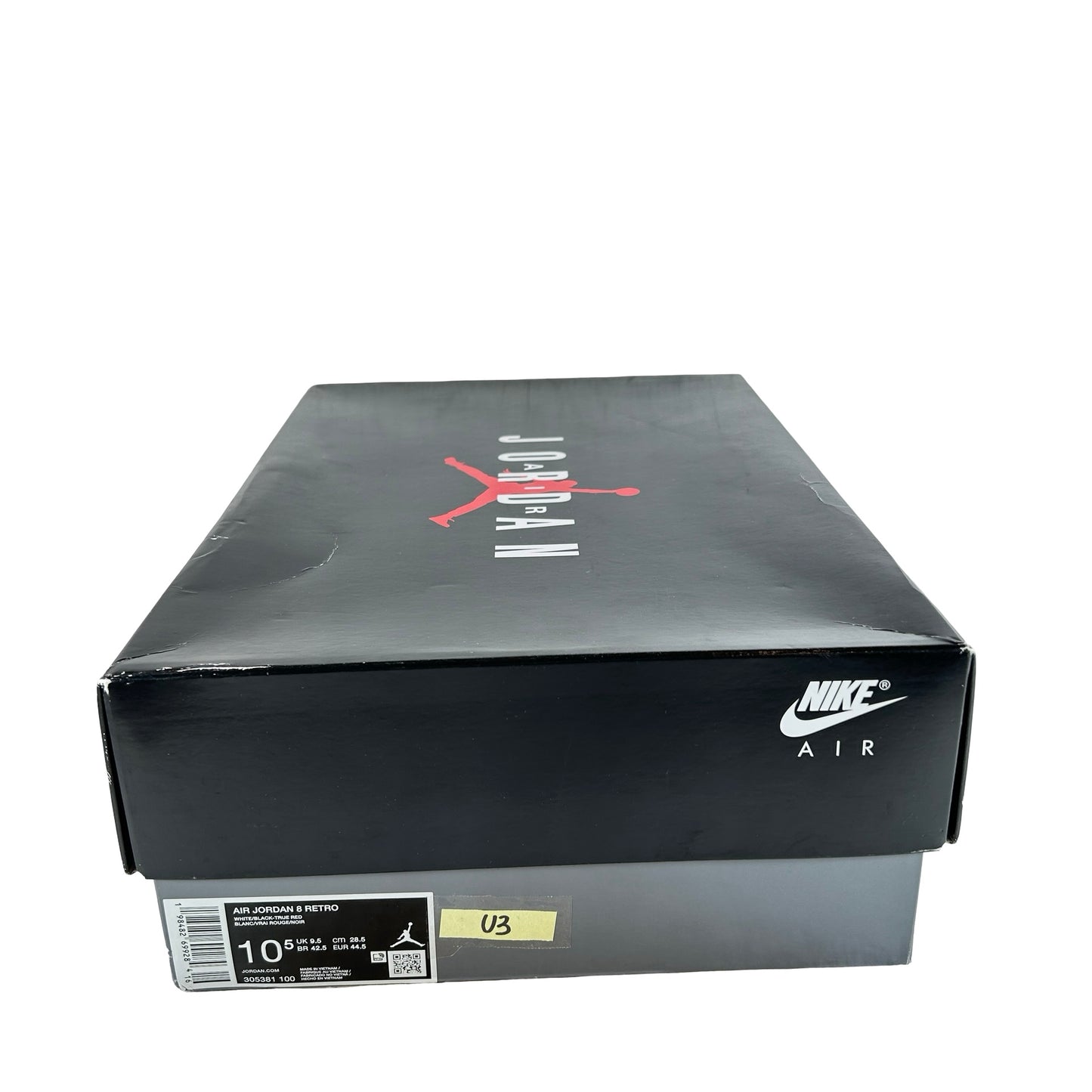 305381 100 Jordan 8 Retro White True Red (2025) [USED] - 10.5 M (Used3)