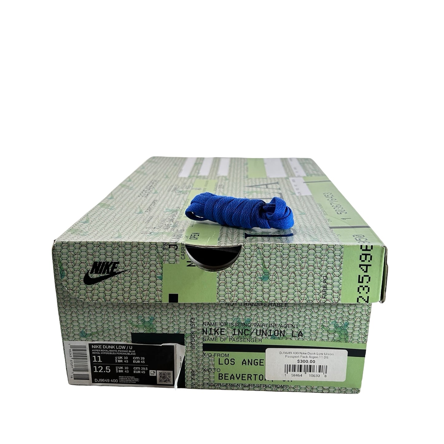 DJ9649 400 Nike Dunk Low Union Passport Pack Argon [USED] - 11 M (Used)