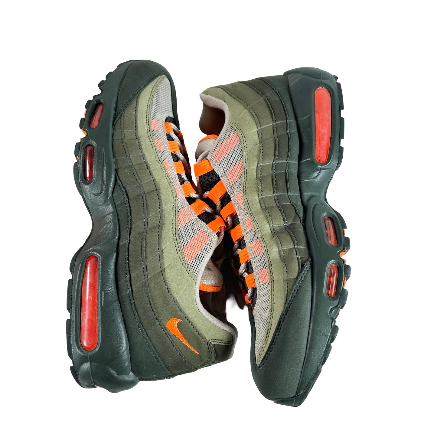 AT2865 200 Nike Air Max 95 OG Neutral Olive Total Orange [USED] - 11 M (Used)