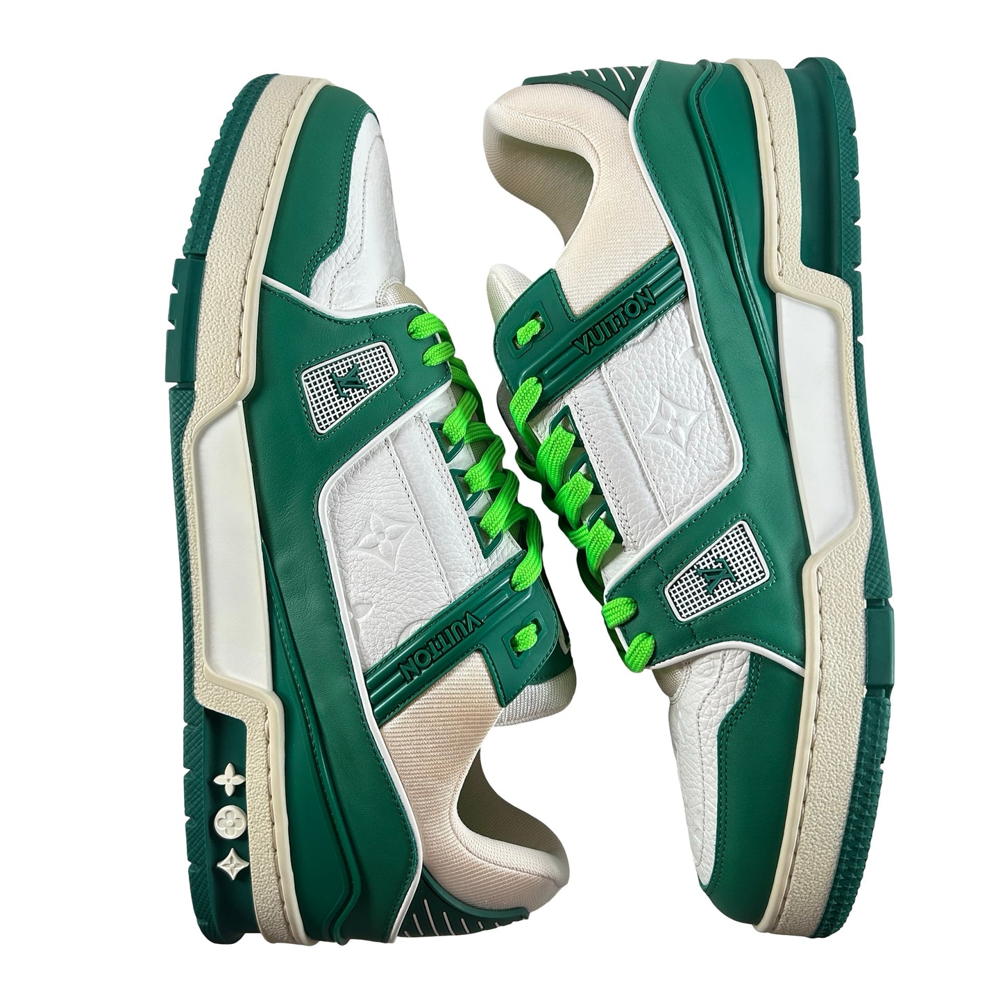 1A8127 Louis Vuitton LV Trainer Green [CONDITIONAL] - LV 10.5 (Yellowing)