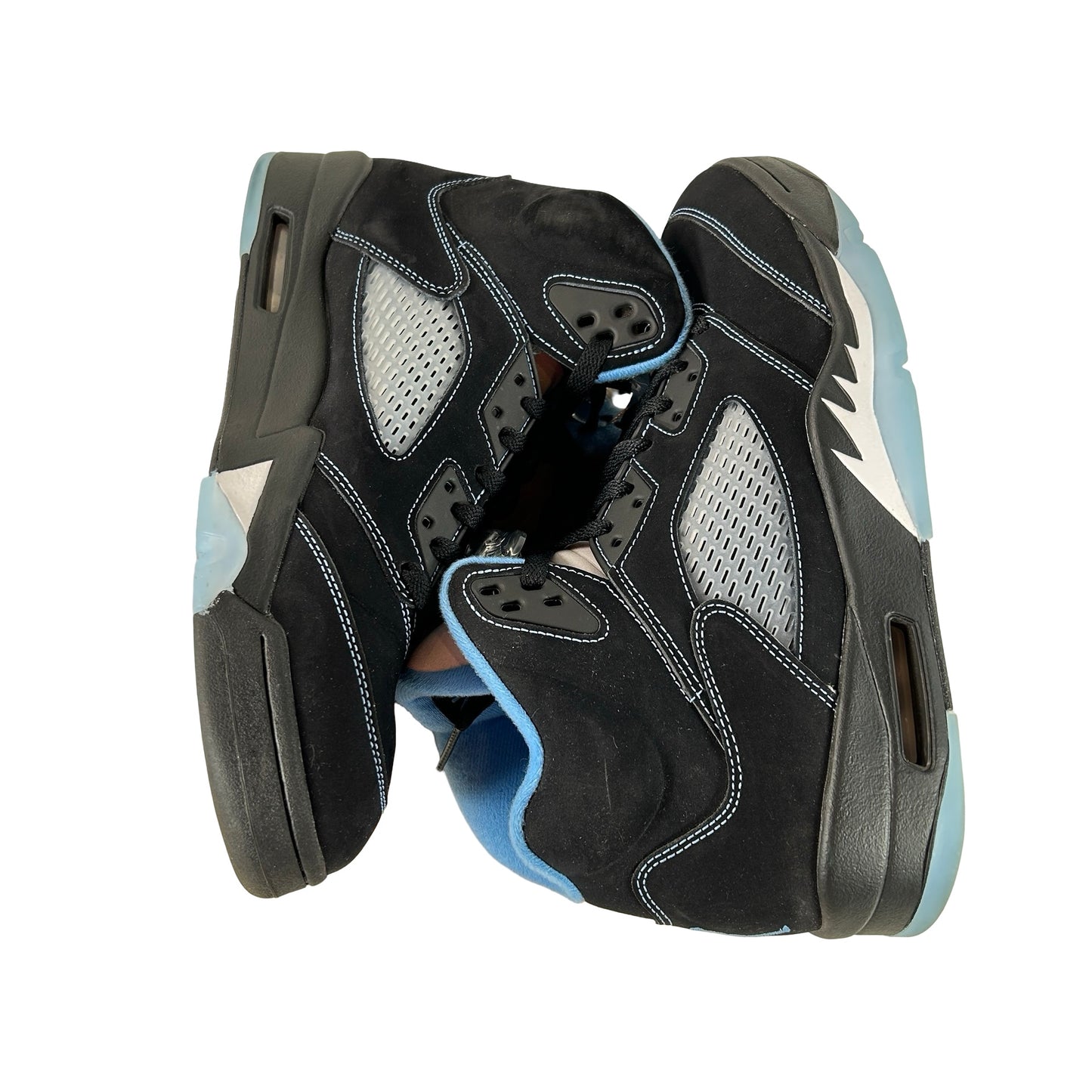 DD0587 008 Jordan 5 Retro Black University Blue (2026) [USED] - 10 M (Used)