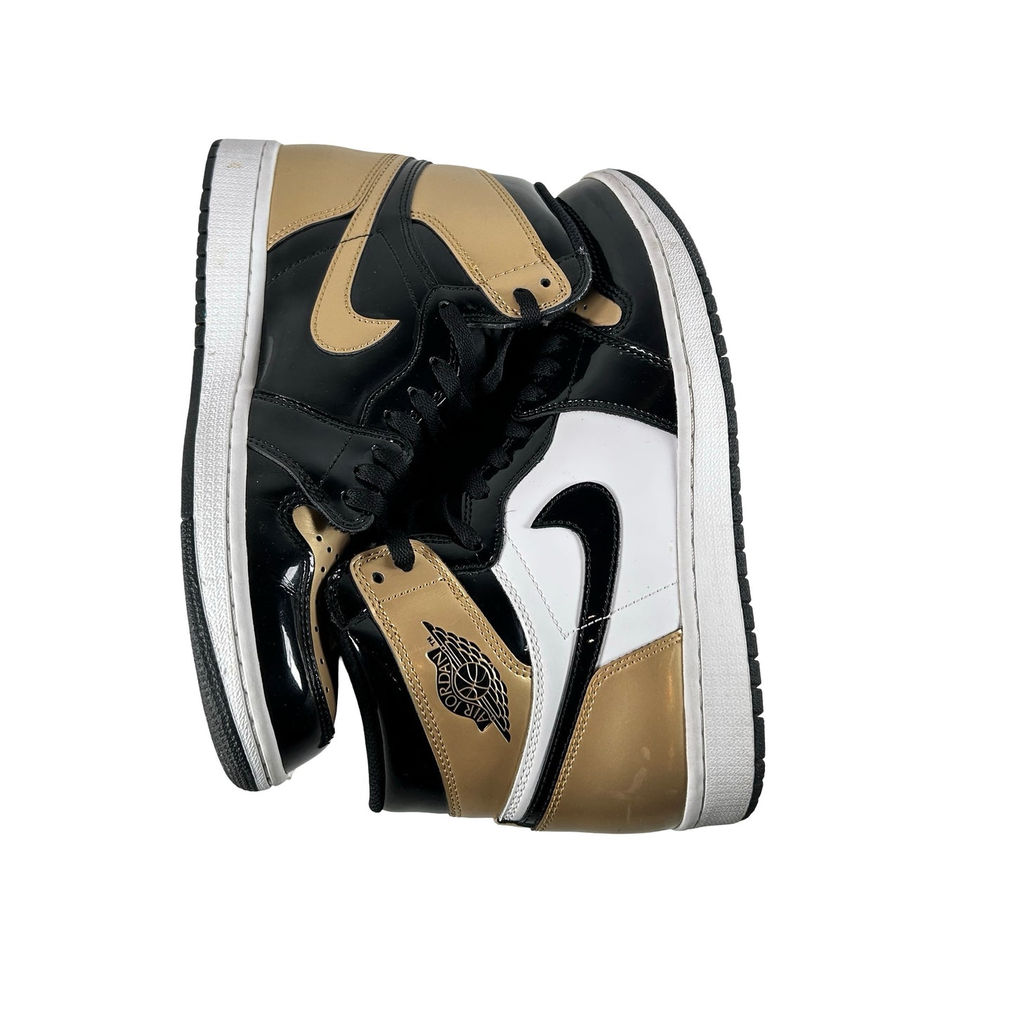 861428 007 Jordan 1 Retro High NRG Patent Gold Toe [USED] - 9.5 M (Used) (No Box)