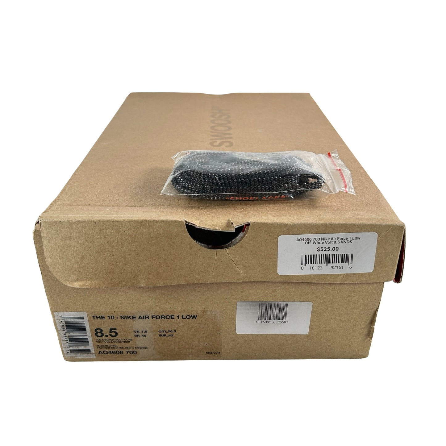 AO4606 700 Nike Air Force 1 Low Off-White Volt [USED] - 8.5 M (Used)