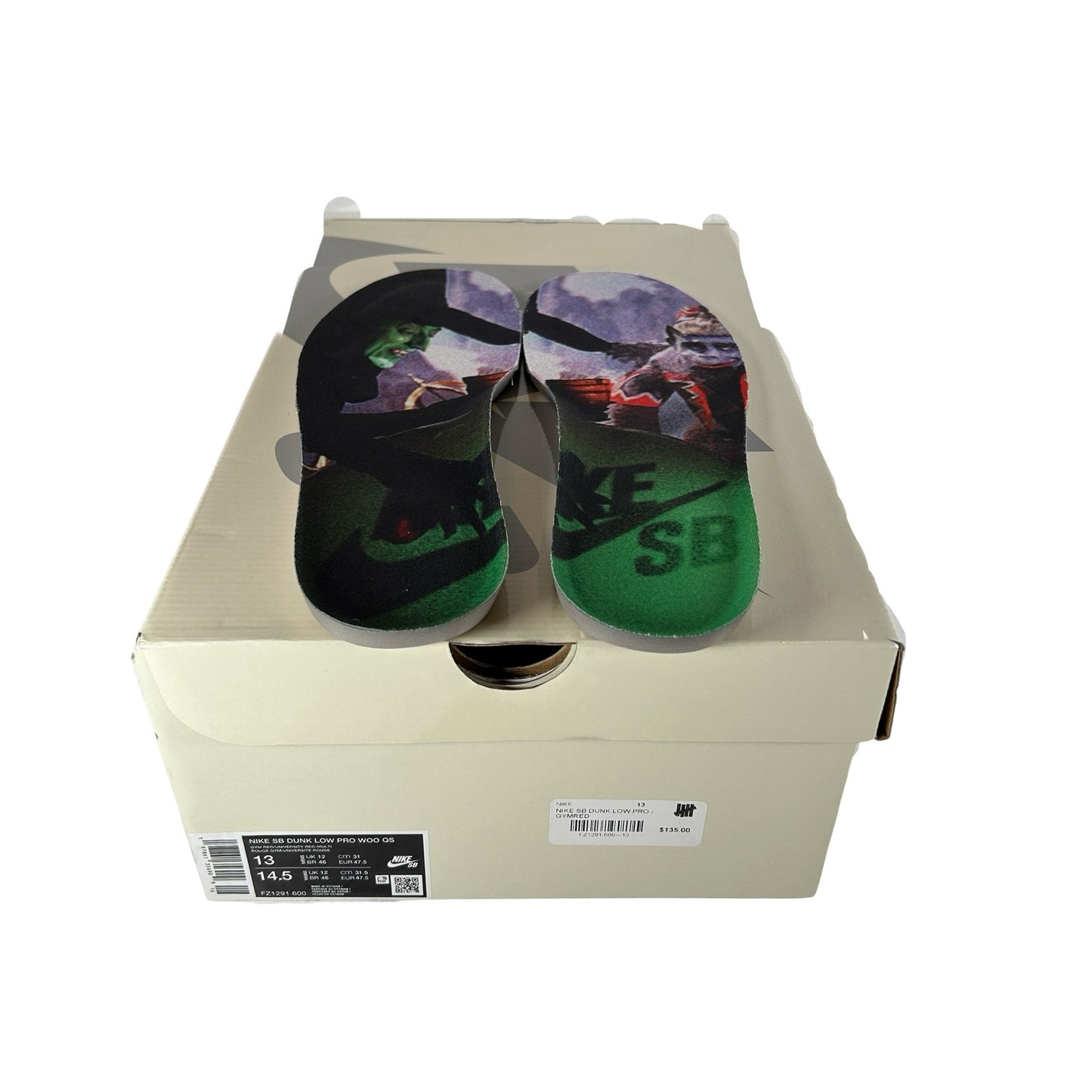 FZ1291 600 Nike SB Dunk Low The Wizard of Oz Poppy Field [USED] - 13 M (VNDS)