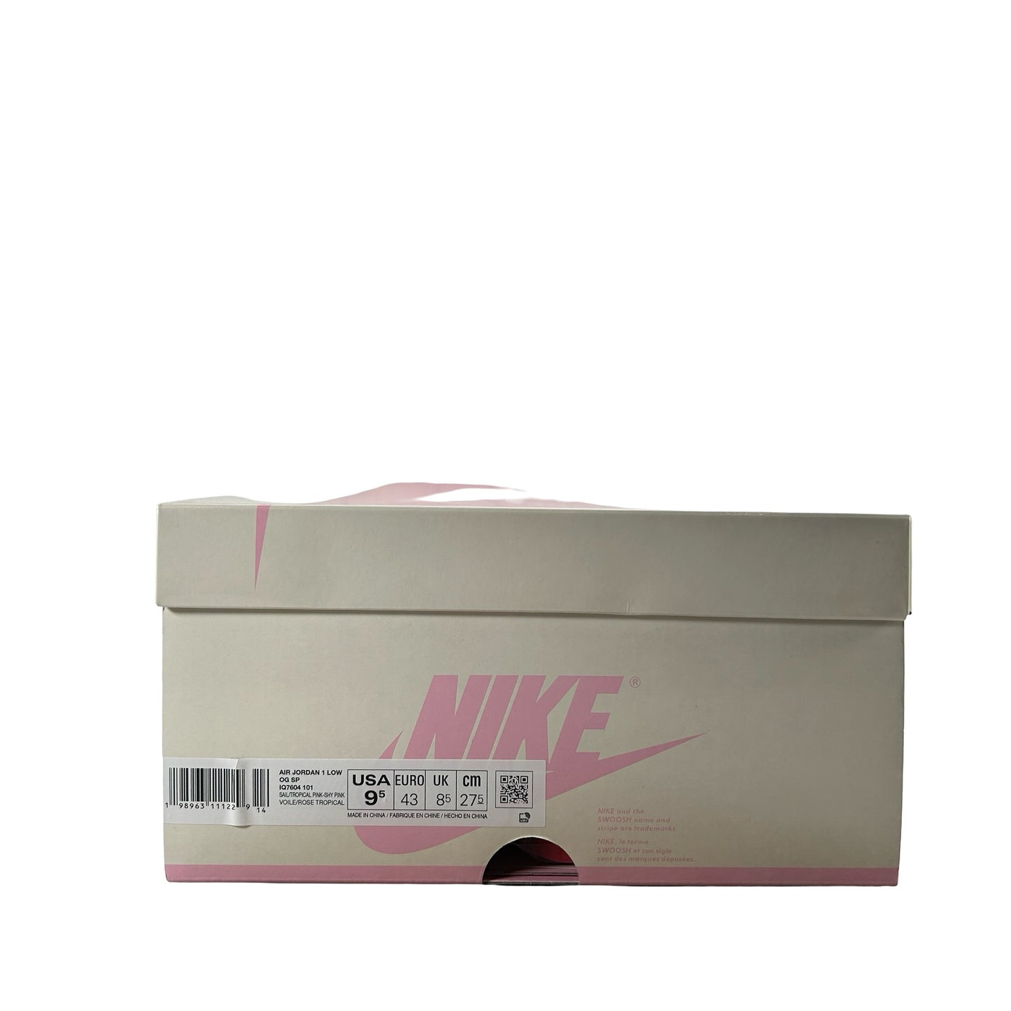 IQ7604 101 Jordan 1 Retro Low OG SP Travis Scott Sail Tropical Pink [USED] - 9.5 M (Used)