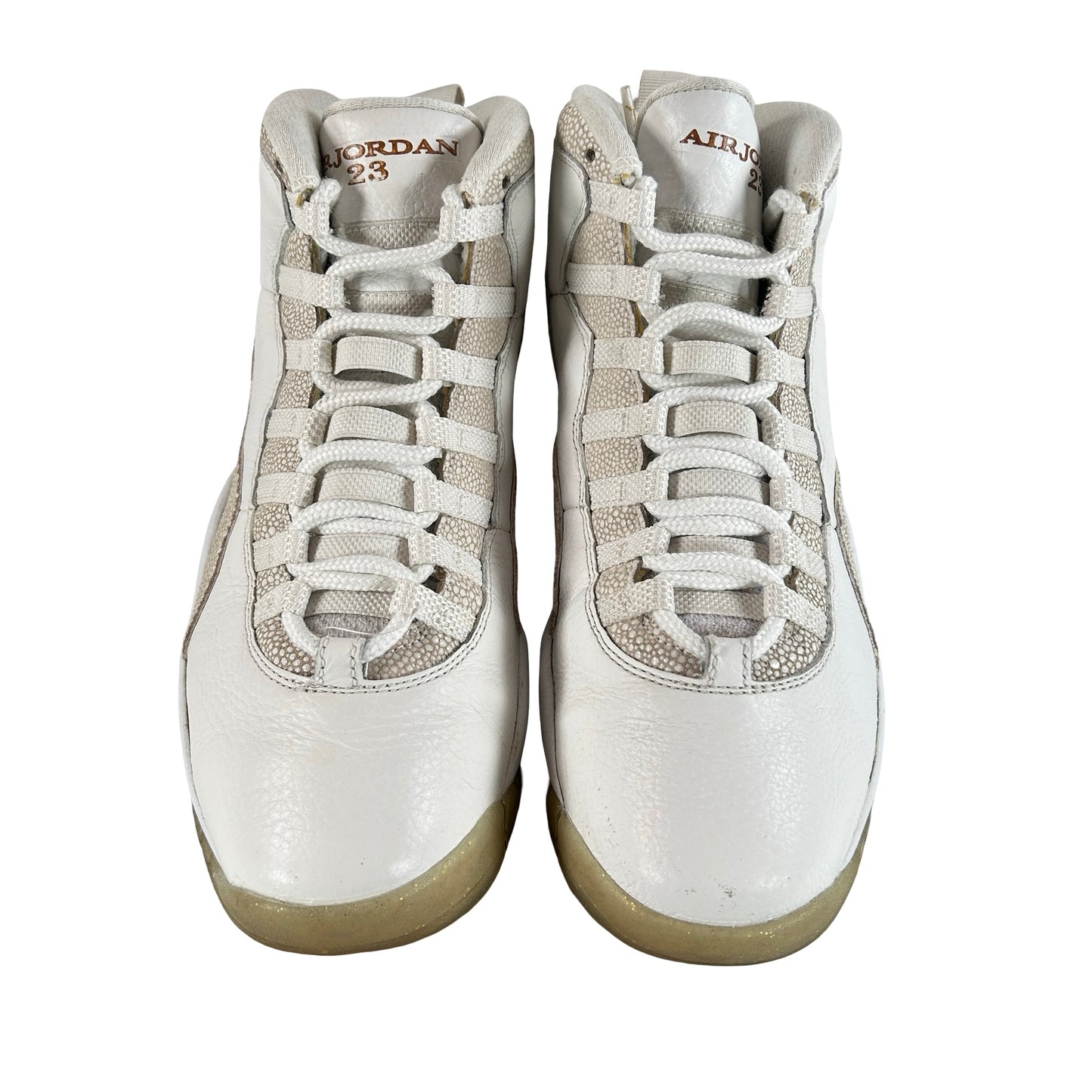 819955 100 Jordan 10 Retro Drake OVO White [USED] - 9 M (Used) (Replace Box)