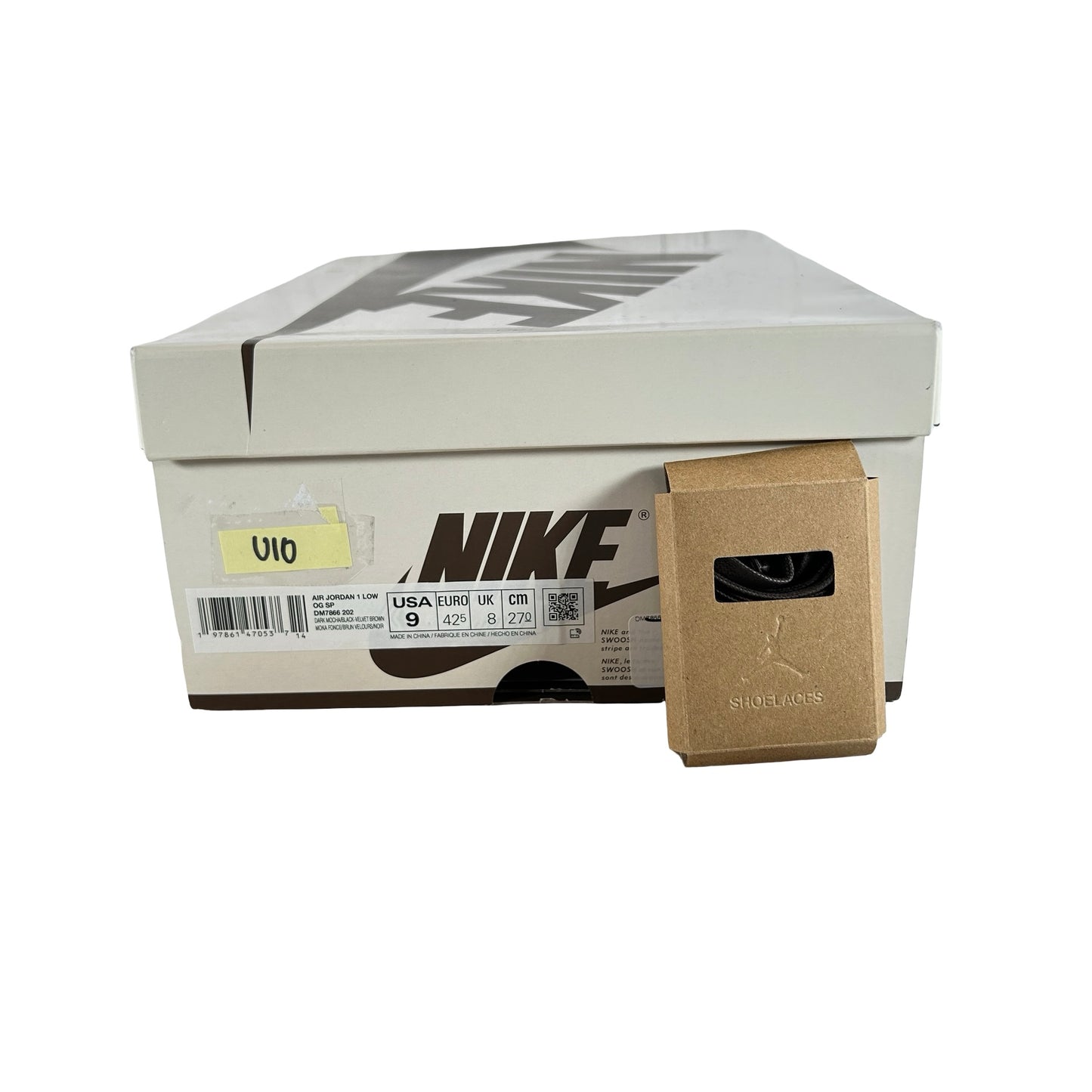 DM7866 202 Jordan 1 Retro Low OG SP Travis Scott Velvet Brown [USED] - 9 M (Used10)