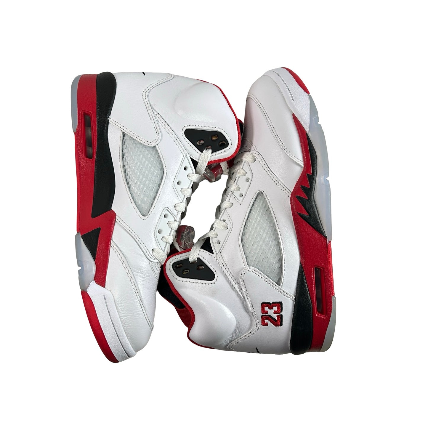 HQ7978 101 Jordan 5 Retro Fire Red Black Tongue (2025) [USED] - 8 M (Used)