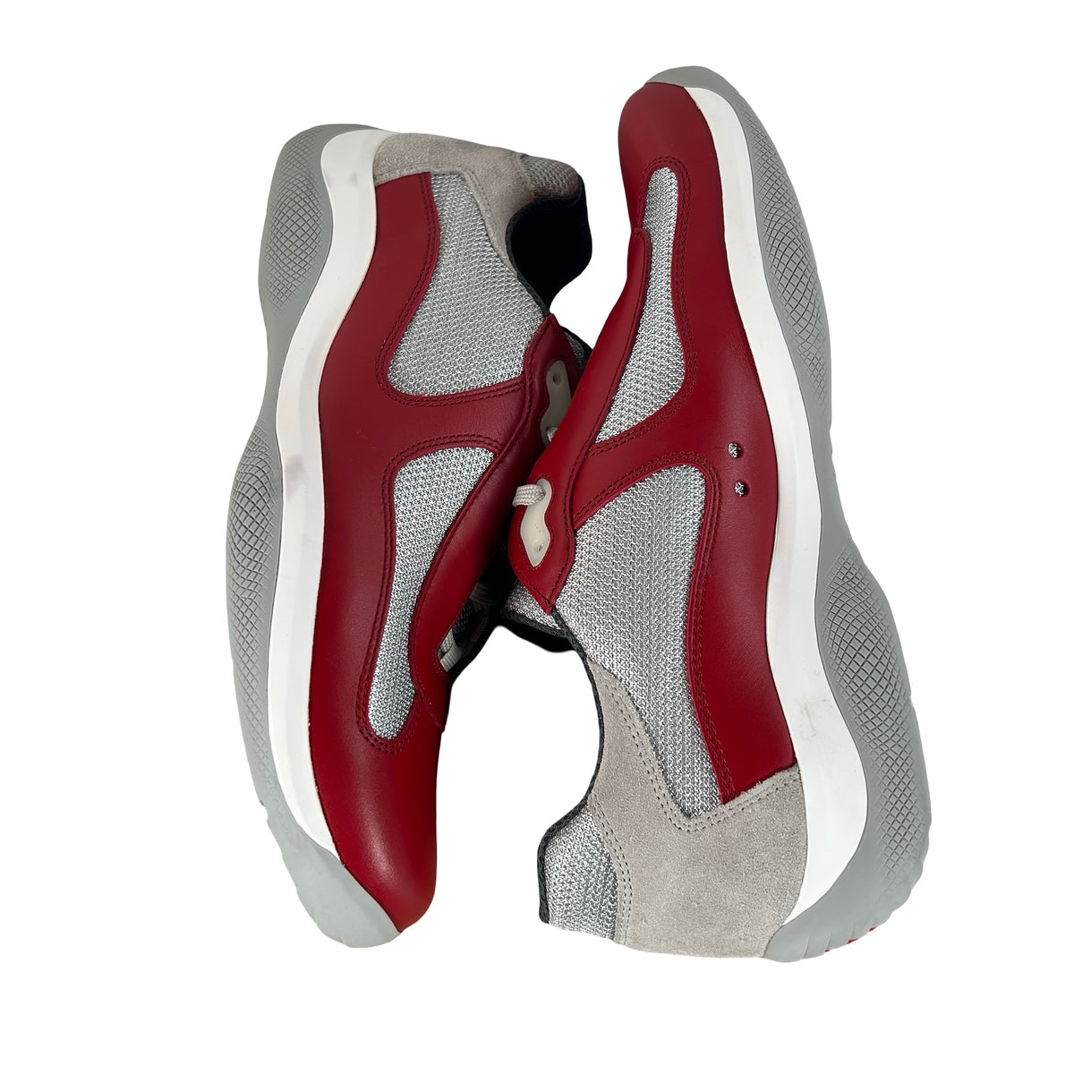PS0906 5RU F0011 Prada America’s Cup Original Sneakers Rosso Red [USED] - PRADA 8 / US 9 M (Used2)