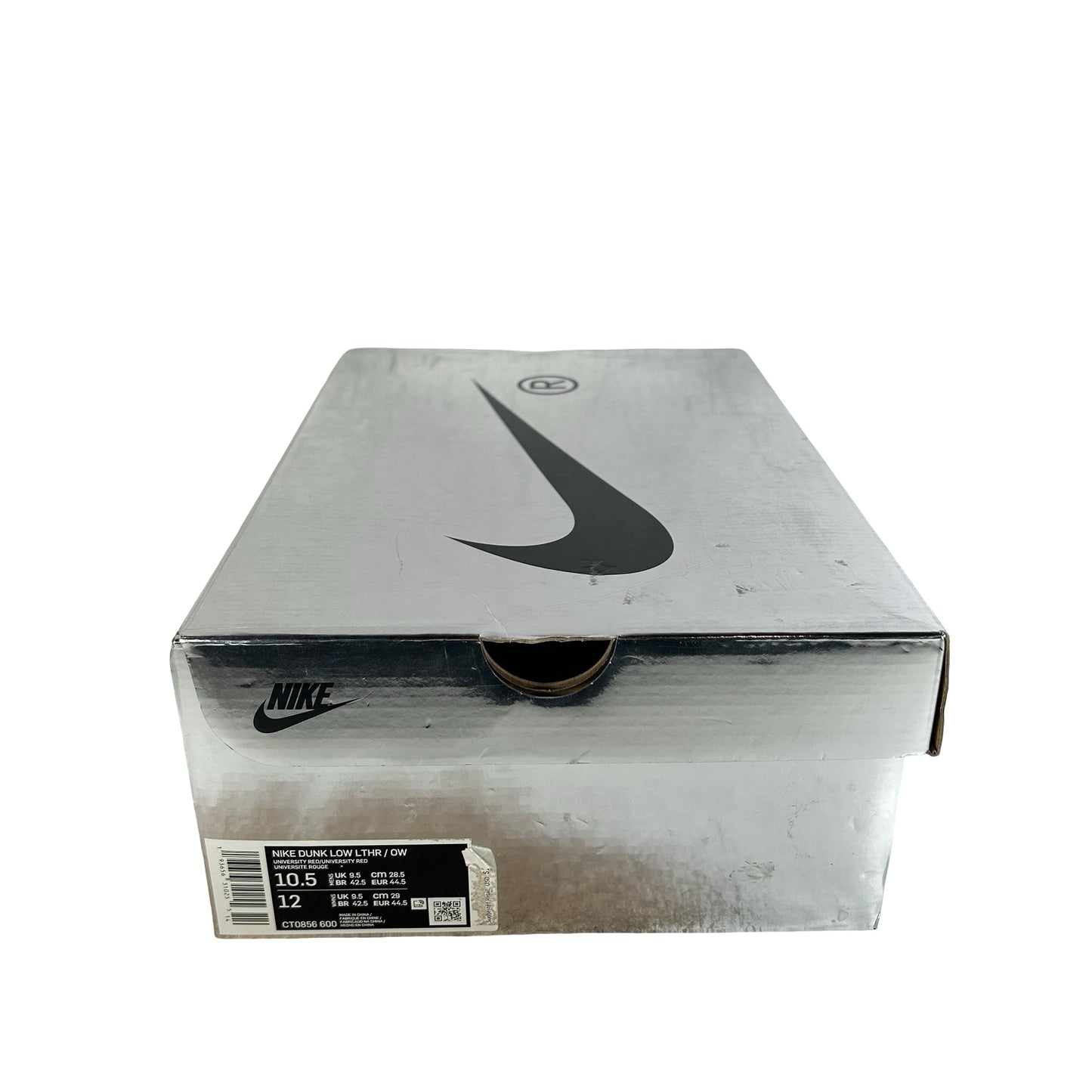 CT0856 600 Nike Dunk Low Off-White University Red [USED] - 10.5 M (Used)