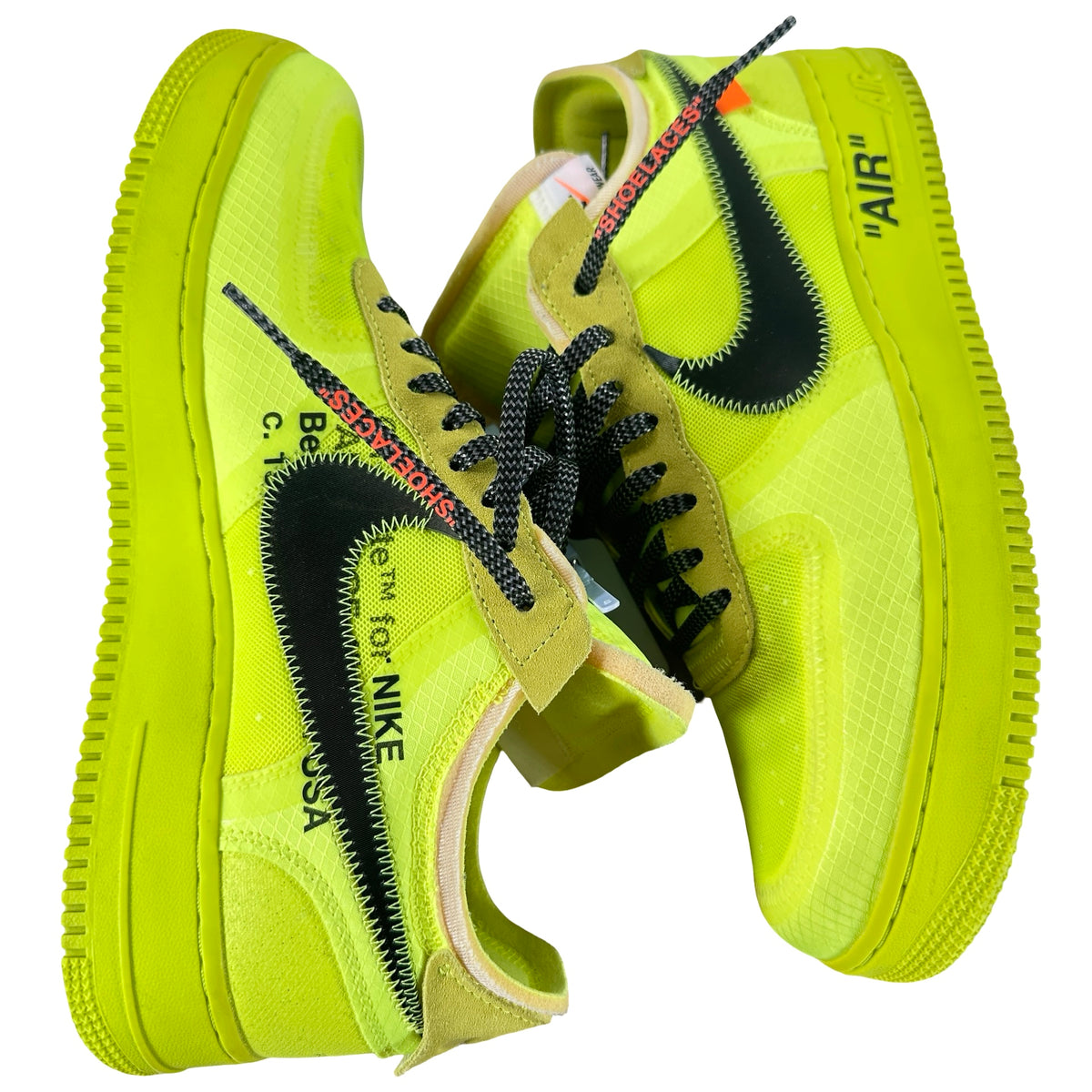 AO4606 700 Nike Air Force 1 Low Off-White Volt [USED] - 11 M (Used)
