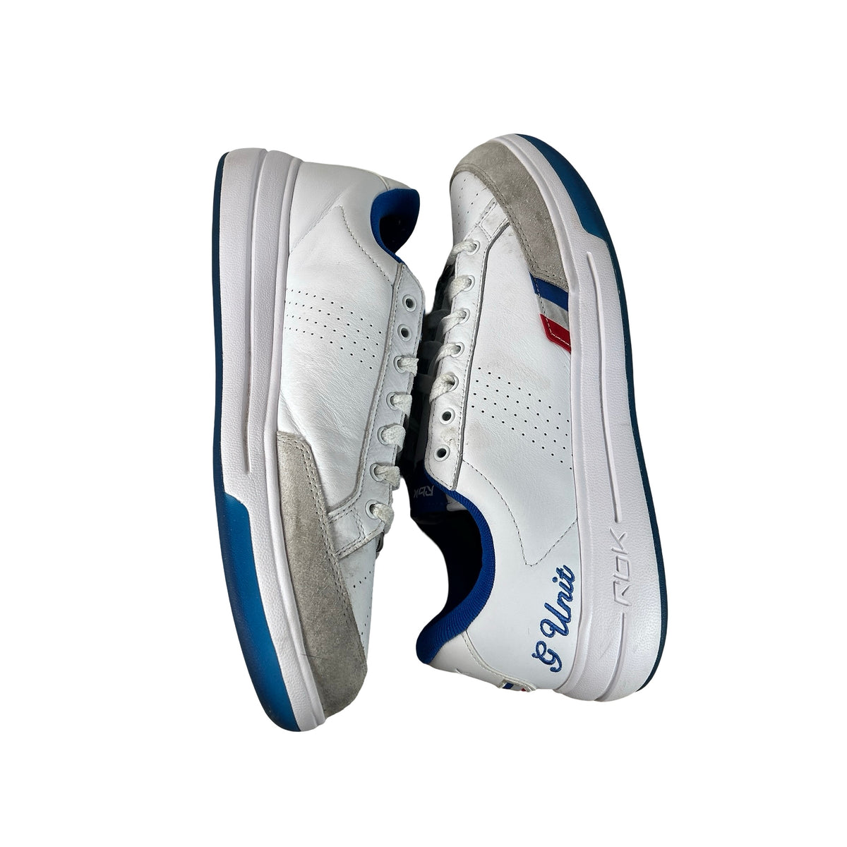 100289469 Reebok G-Unit G6 White Blue Red [USED] - 12 M (Used)