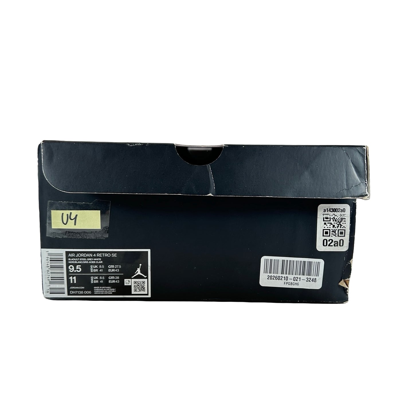 DH7138 006 Jordan 4 Retro SE Black Canvas [USED] - 9.5 M (Used4)