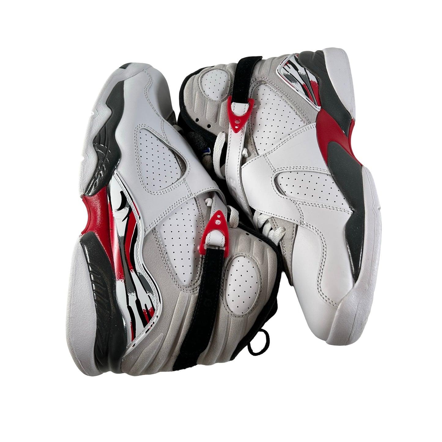 305381 100 Jordan 8 Retro White True Red (2025) [USED] - 10 M (Used)
