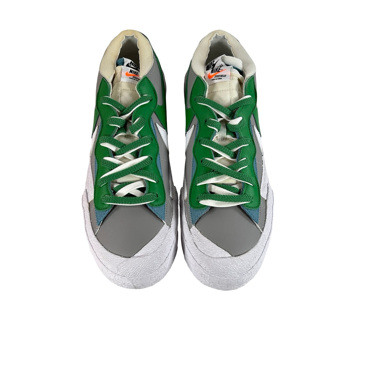 DD1877 001 Nike Blazer Low sacai Medium Grey Classic Green [CONDITIONAL] - 13 M (Yellowing Foam)