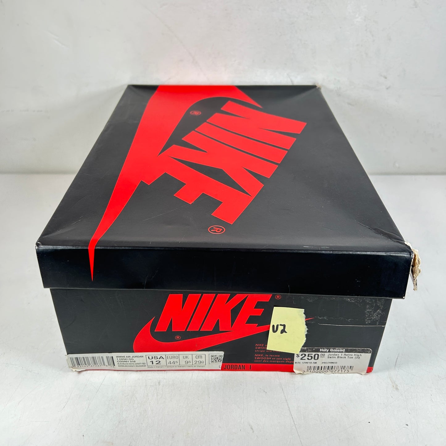 CD0461 016 AJ1 Satin Black Toe [USED] - 12 W (Used2)