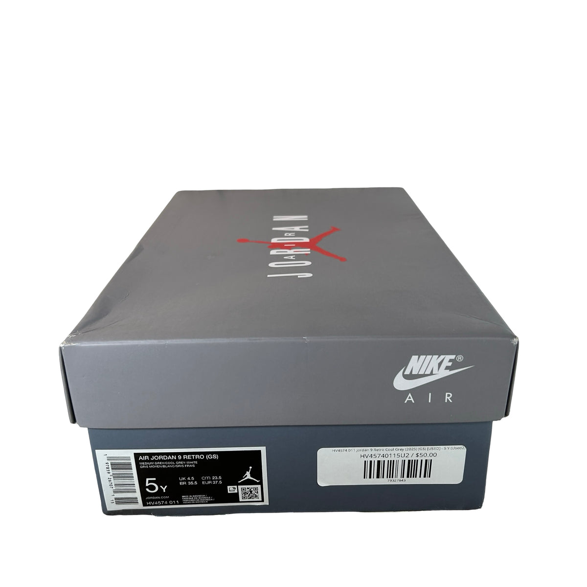 HV4574 011 Jordan 9 Retro Cool Grey (2025) (GS) [USED] - 5 Y (Used2)