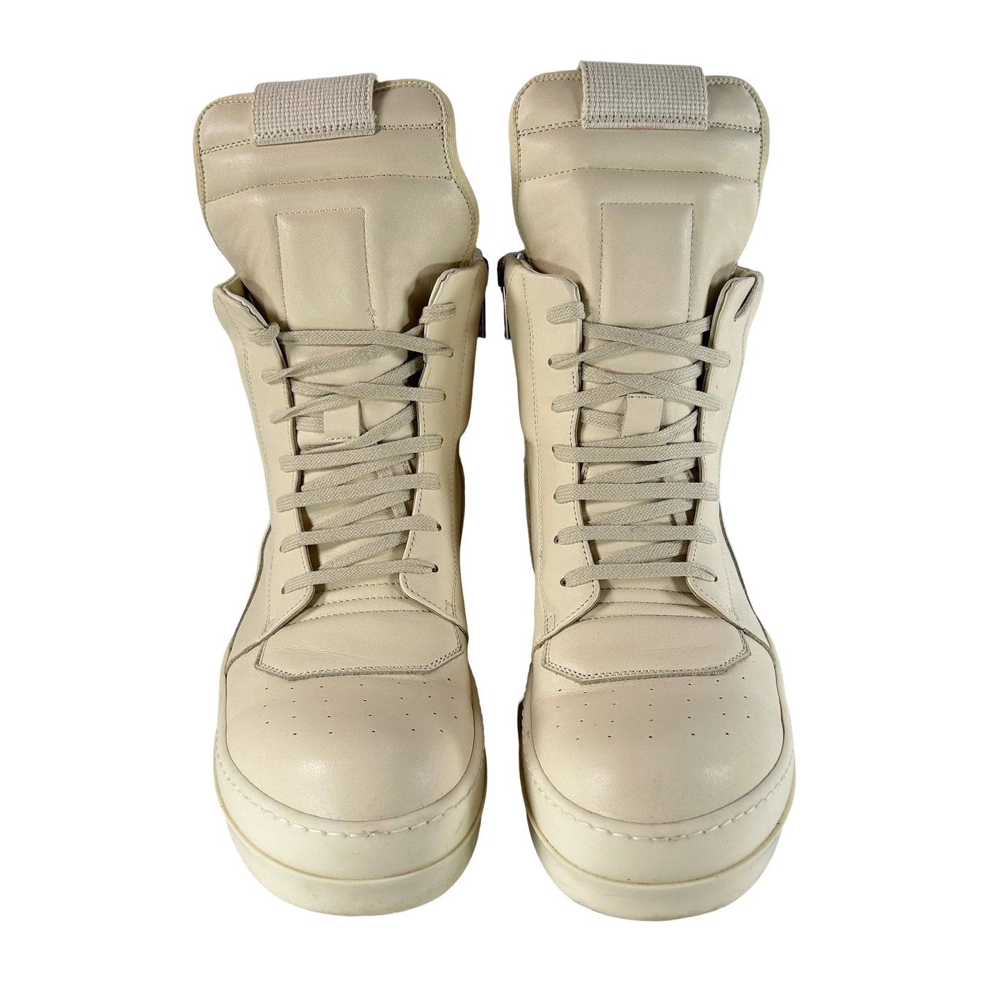 242232M236057 Rick Owens Off-White Porterville Geobasket Sneakers [USED] - IT 43.5 (US 10.5) (Used)