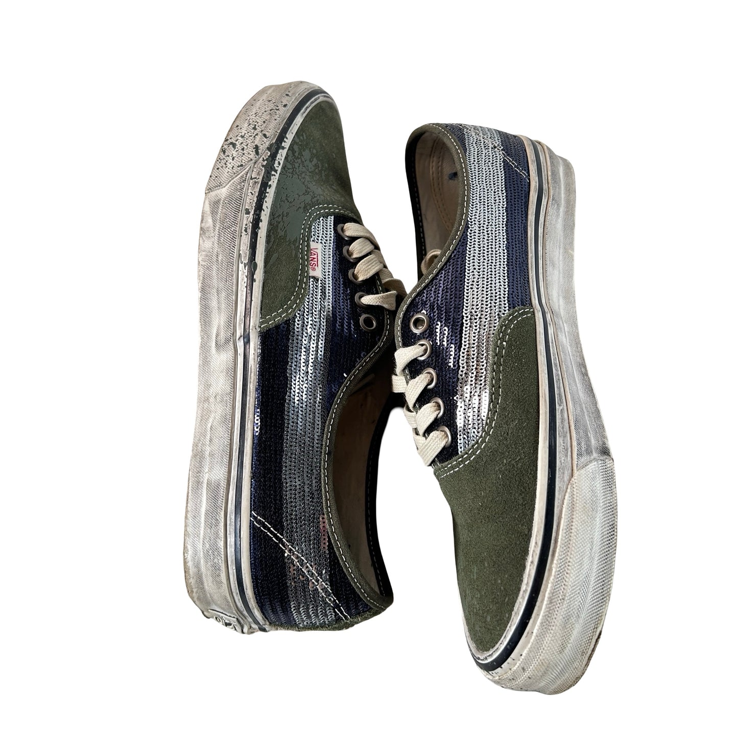 VN000DB824O Vans Premium Authentic La Habana Green Blue [USED] - 10.5 M (Used) (No Box)
