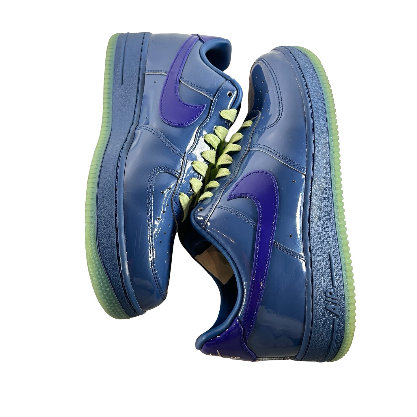 IO4489 400 Nike Air Force 1 Low Patent Leather Mystic Navy Grape Ice [USED] - 8.5 M (Used)