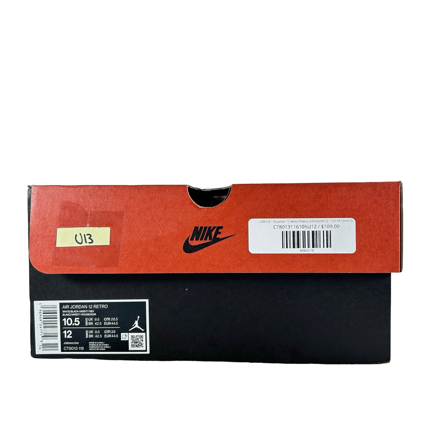 CT8013 116 Jordan 12 Retro Cherry (2023) [USED] - 10.5 M (Used13)