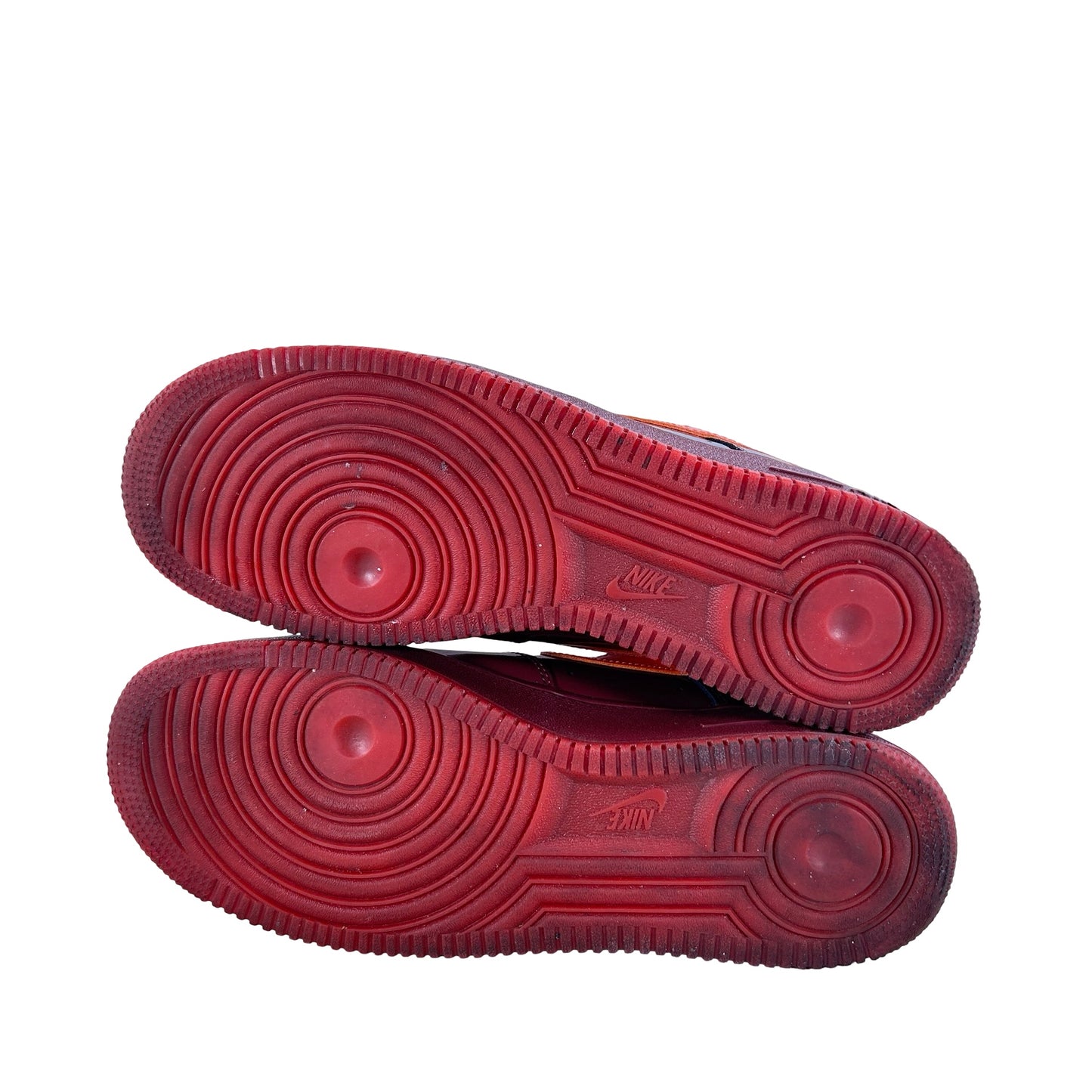 IO4489 601 Nike Air Force 1 Low Patent Leather Dark Team Red Safety Orange [USED] - 11 M (Used2)