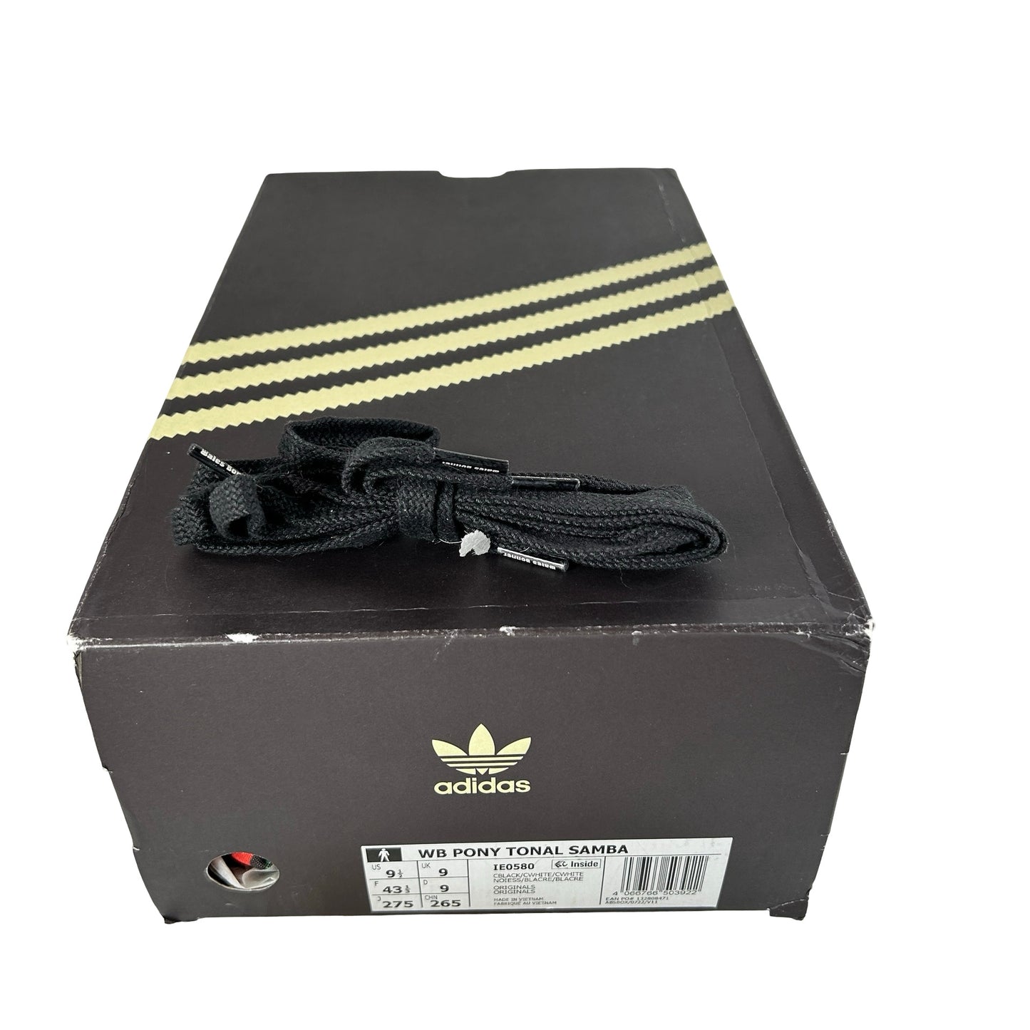 IE0580 adidas Samba Pony Tonal Wales Bonner Core Black [USED] - 9.5 M (Used)