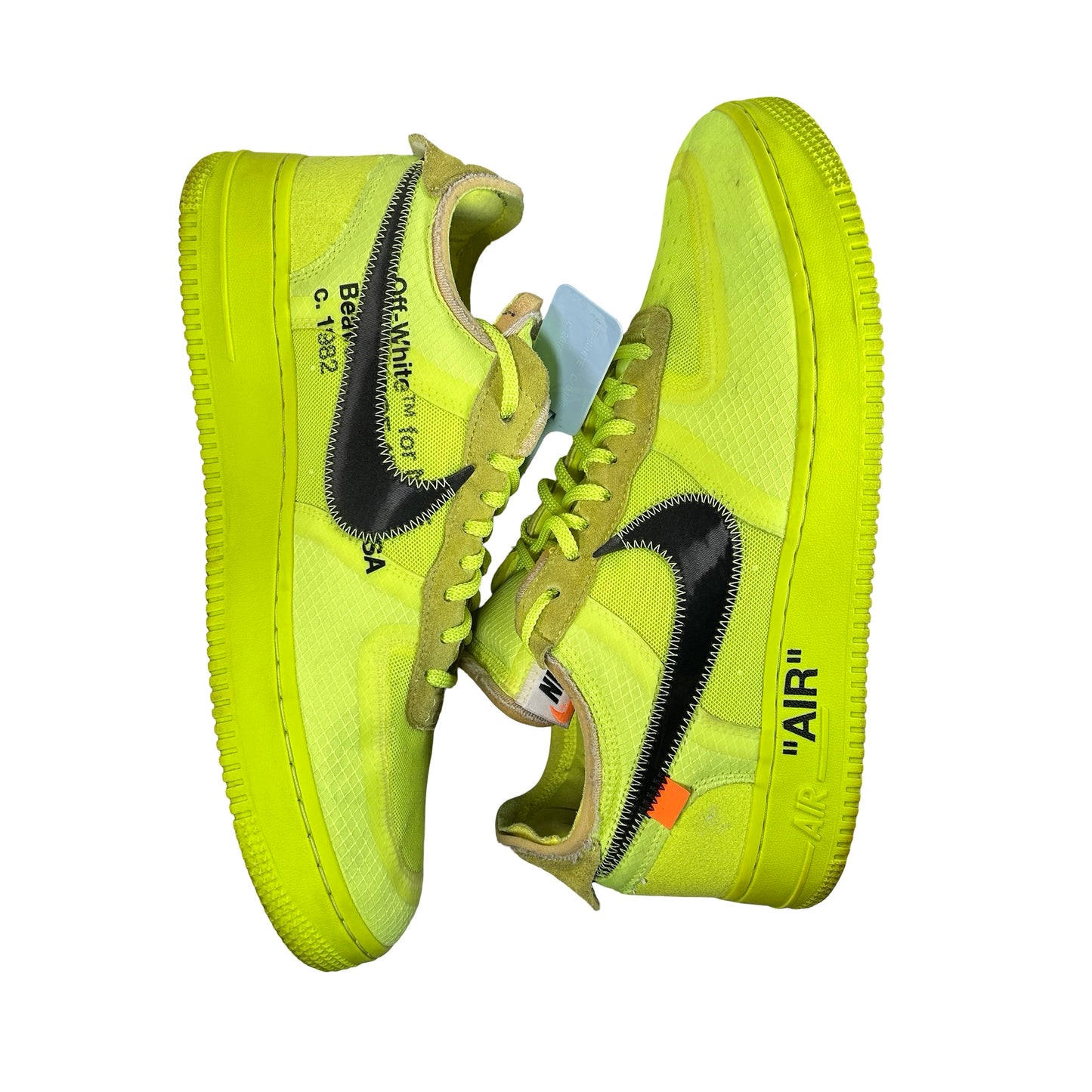 AO4606 700 Nike Air Force 1 Low Off-White Volt [USED] - 11.5 M (Used) (No box)