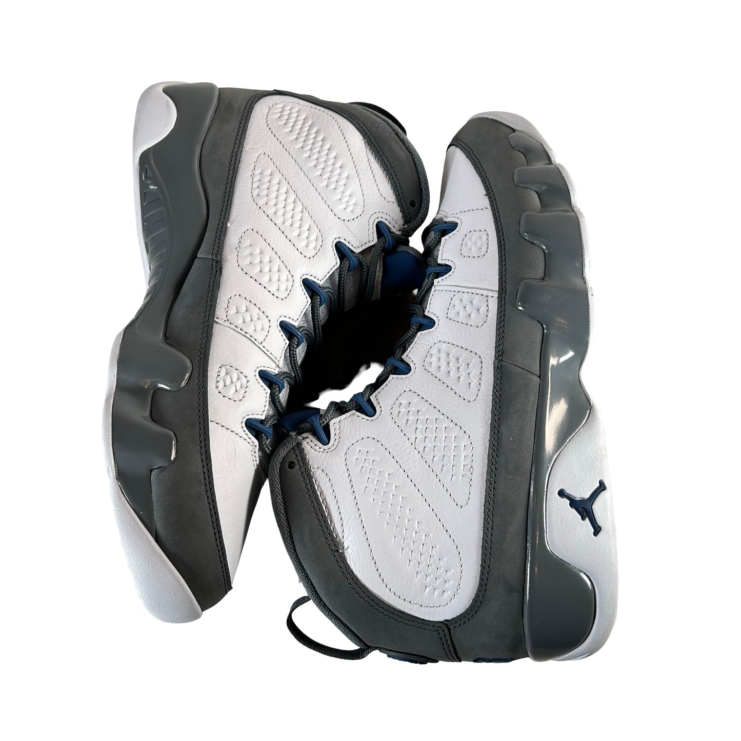 HV4794 100 Jordan 9 Retro Flint Grey French Blue (2026) [USED] - 10 M (Used)