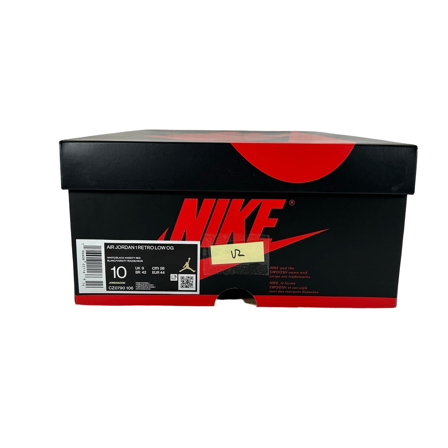 CZ0790 106 Jordan 1 Retro Low OG Punta negra (2023)