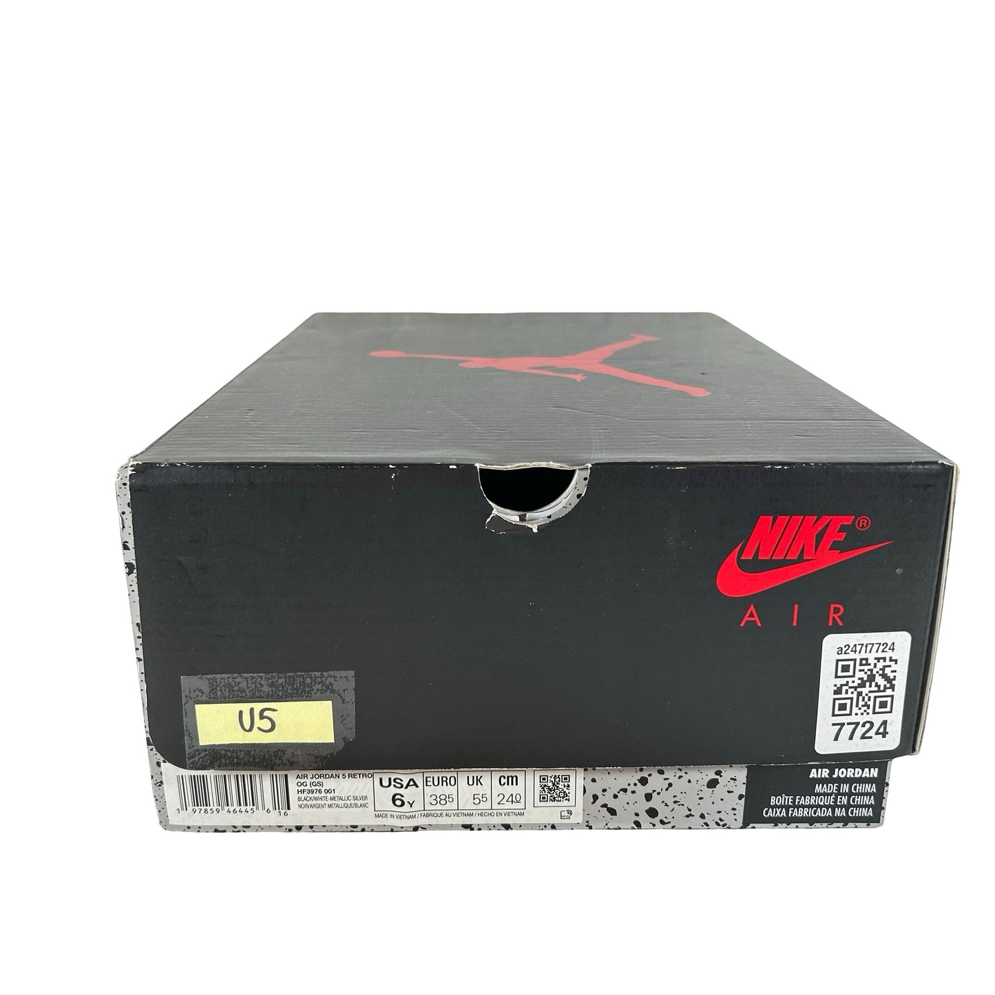 HF3976 001 Jordan 5 Retro OG Black Metallic Reimagined (GS) [USED] - 6 Y (Used5)