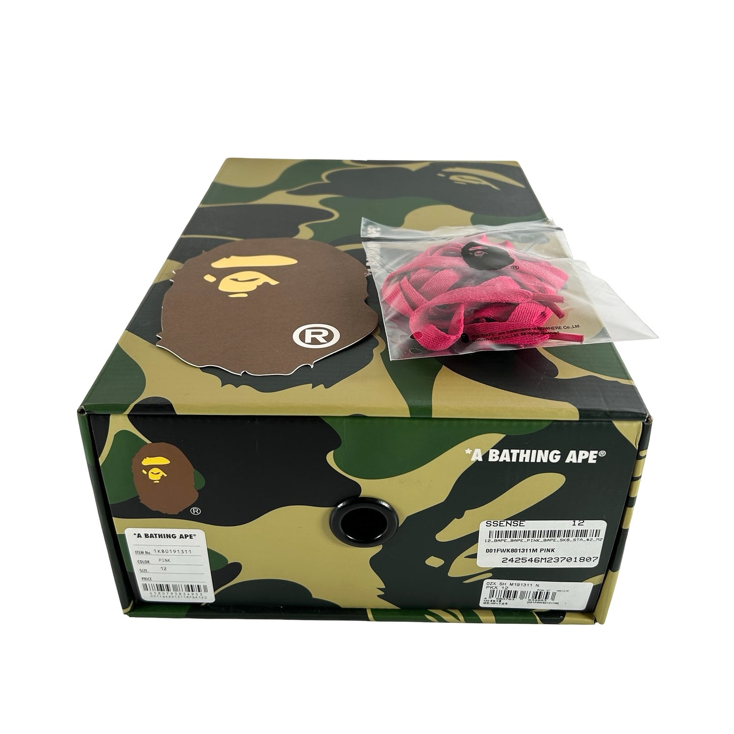1K80 191 311 A Bathing Ape Sk8 Sta #2 Pink [USED] - 12 M (Used)